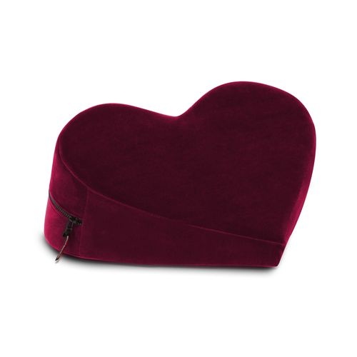 16042549 - Подушка для любви Liberator Retail Heart Wedge малая в виде сердца, рубиновый, вельвет | Казанова 69