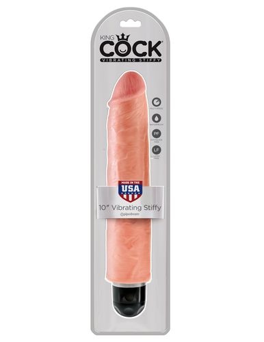 552521 - Вибратор PipeDream King Cock Vibrating Stiffy телесный, 25,5 см | Казанова 69