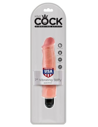 552221 - Вибратор PipeDream King Cock Vibrating Stiffy телесный, 18 см | Казанова 69