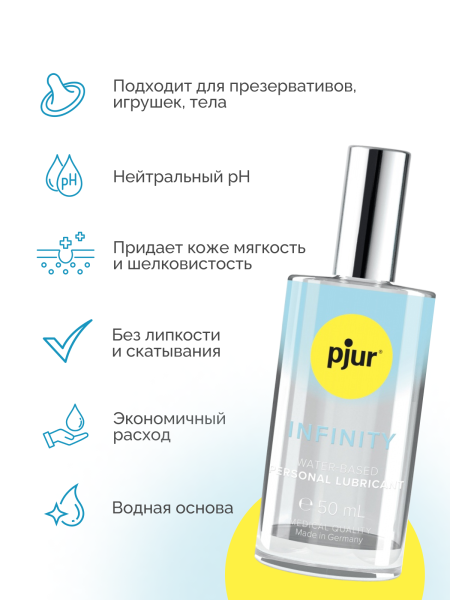 13966 - Смазка pjur INFINITY на водной основе, 50 мл | Казанова 69