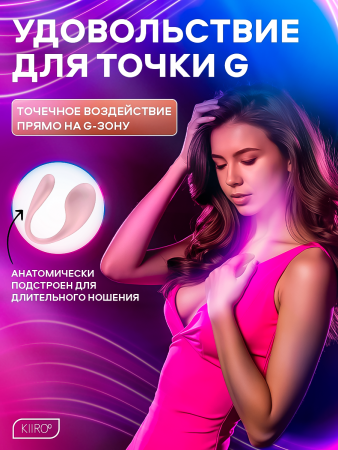 11069-W - Интерактивное виброяйцо Kiiroo Spot, розовый | Казанова 69