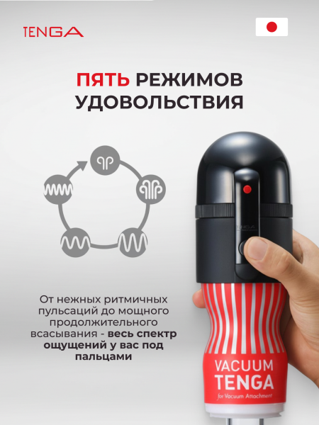 TVC-101S - Набор Tenga Vacuum Max: мастурбатор и устройство для создания вакуума | Казанова 69