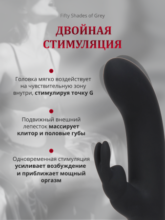74951 - Вибратор Fifty Shades of Grey Greedy Girl mini черный | Казанова 69