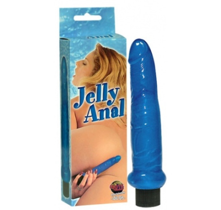 Вибратор Jelly anal blue 17,5 см 