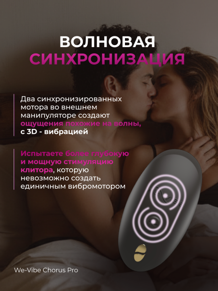 SNSP1SG9 - Вибратор для пар We-Vibe Chorus Pro черный | Казанова 69