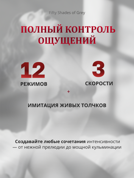 74956 - Вибратор для G-точки Fifty Shades of Grey Greedy Girl черный | Казанова 69