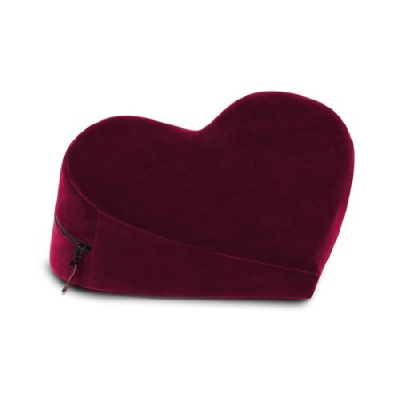16042549 - Подушка для любви Liberator Retail Heart Wedge малая в виде сердца, рубиновый, вельвет | Казанова 69