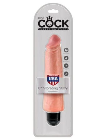 552321 - Вибратор PipeDream King Cock Vibrating Stiffy телесный, 20 см | Казанова 69