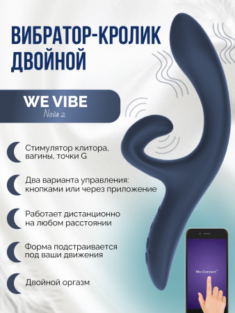 SNNA2SG5 - Вибратор We-Vibe Nova 2 синий | Казанова 69
