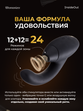 WZ07AC0100 - Бесконтактный клиторальный стимулятор Womanizer InsideOut | Казанова 69