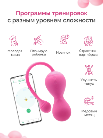 861095 - Тренажер Кегеля Magic Motion Kegel Master 2 розовый | Казанова 69