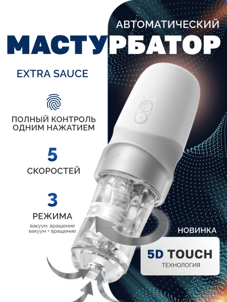 150622 - Автоматический мастурбатор Extra Sauce белый | Казанова 69