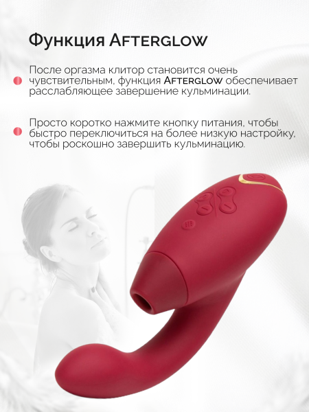 WZ142SG7 - Бесконтактный клиторальный стимулятор Womanizer Duo 2 бордовый | Казанова 69