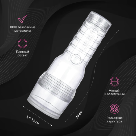 19006 - Мастурбатор Fleshlight Crystal Ice вагина, прозрачный | Казанова 69