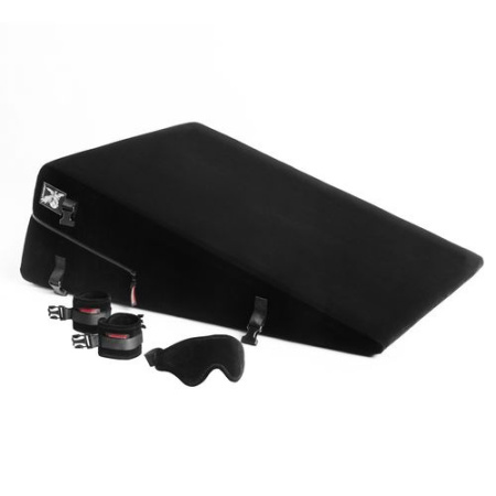 13663101 - Подушка для любви Liberator Black Label Ramp большая с креплениями+смазка, черная, микрофибра | Казанова 69