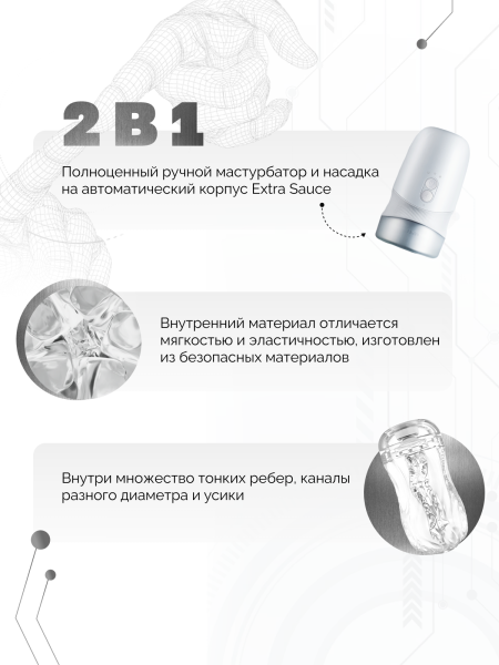 150621 - Мастурбатор Sauce White | Казанова 69