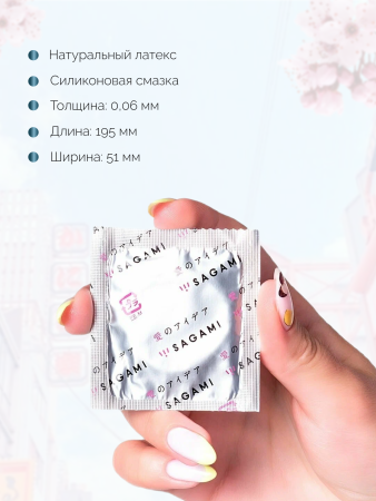 150490 - Презервативы Sagami Xtreme Feel Fit латексные, супероблегающие 1шт. | Казанова 69